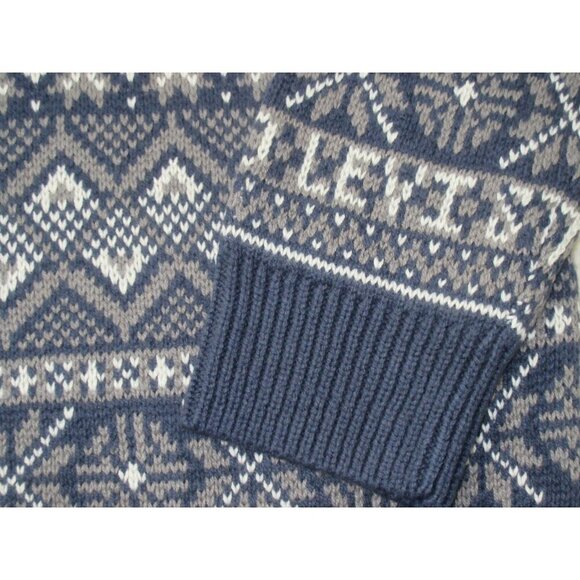 Levi's Men's Cotton Blend Holiday Blue Logo Crew Neck Sweater Size Medium NWT - Picture 2 of 5